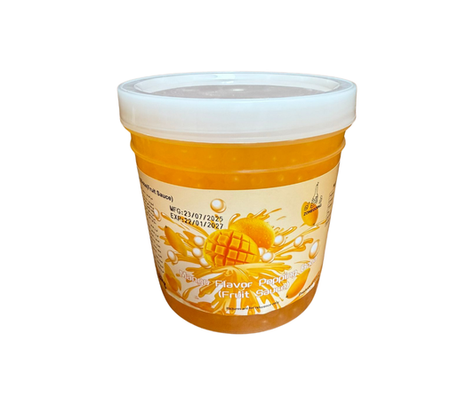 Delicious Mango Popping Boba Pearls made with Real Fruit Sauce 1.3 KG