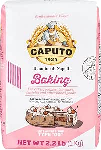Caputo Baking (Pasticceria Pastry) 00 Flour 2.2 Pound Bag - For Desserts & Shortbreads - From Italy Type 00 Wheat