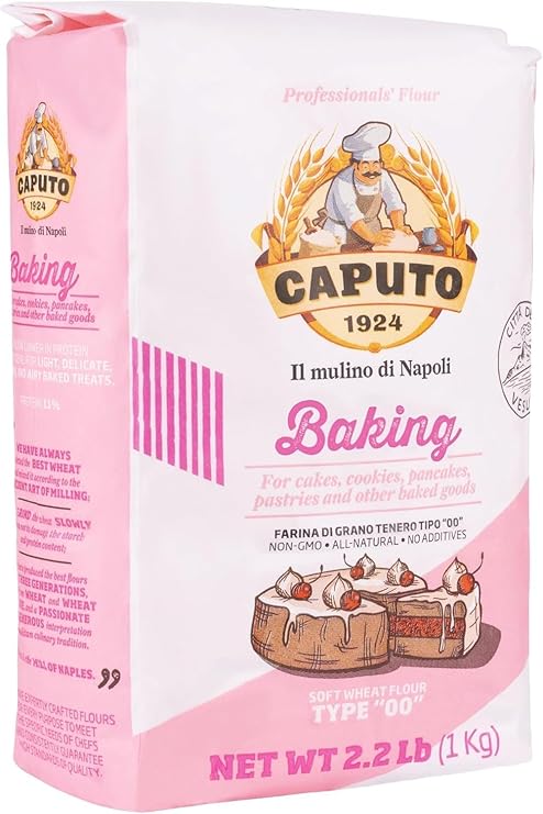Caputo Baking (Pasticceria Pastry) 00 Flour 2.2 Pound Bag - For Desserts & Shortbreads - From Italy Type 00 Wheat