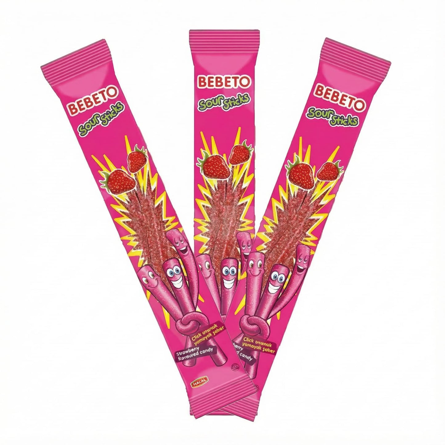 بيبيتو سور ستيكس فراولة – حلوى طرية حامضة (حبة واحدة)