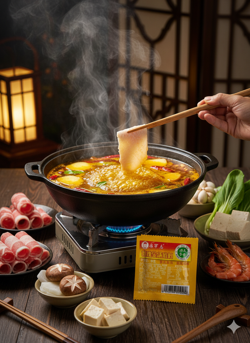 Chongqing Qiaotou Hot Pot Base, Spicy And Fresh Hot Pot Base, Hot Pot Material (50g)