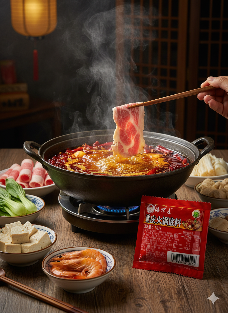 Chongqing Qiaotou Hot Pot Base, Spicy And Fresh Hot Pot Base, Hot Pot Material (50g)