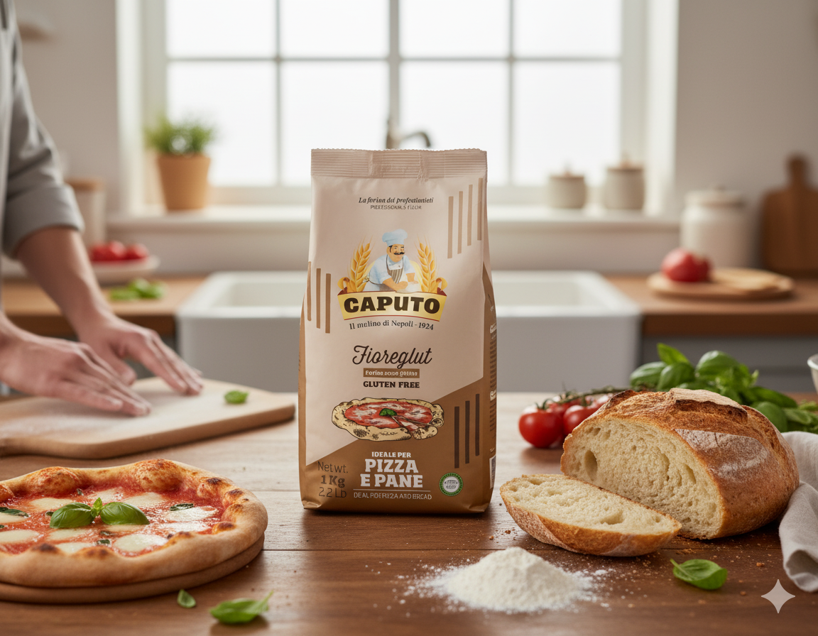 Antimo Caputo Pizza Flour, 2.2 lbs- Gluten-Free - All-Natural Versatile Flour & Starch Mix for Baking Pizza, Bread, Pasta