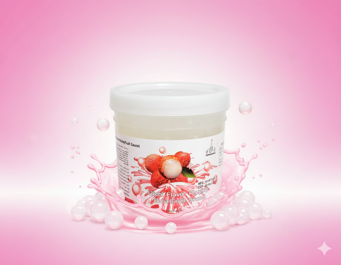Delicious Litchi Popping Boba Pearls made with Real Fruit Sauce 1.3 KG