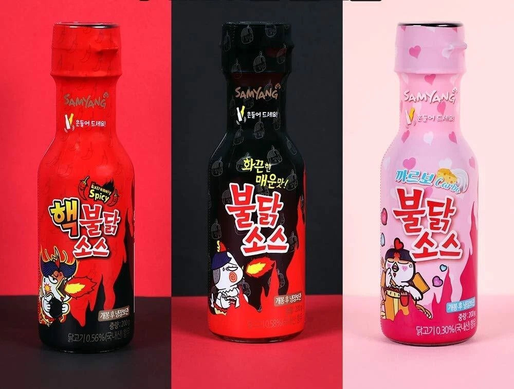 3 صوص ساميانج (دجاج كاربونارا حار - دجاج حار - دجاج حار جدًا) 200 جم