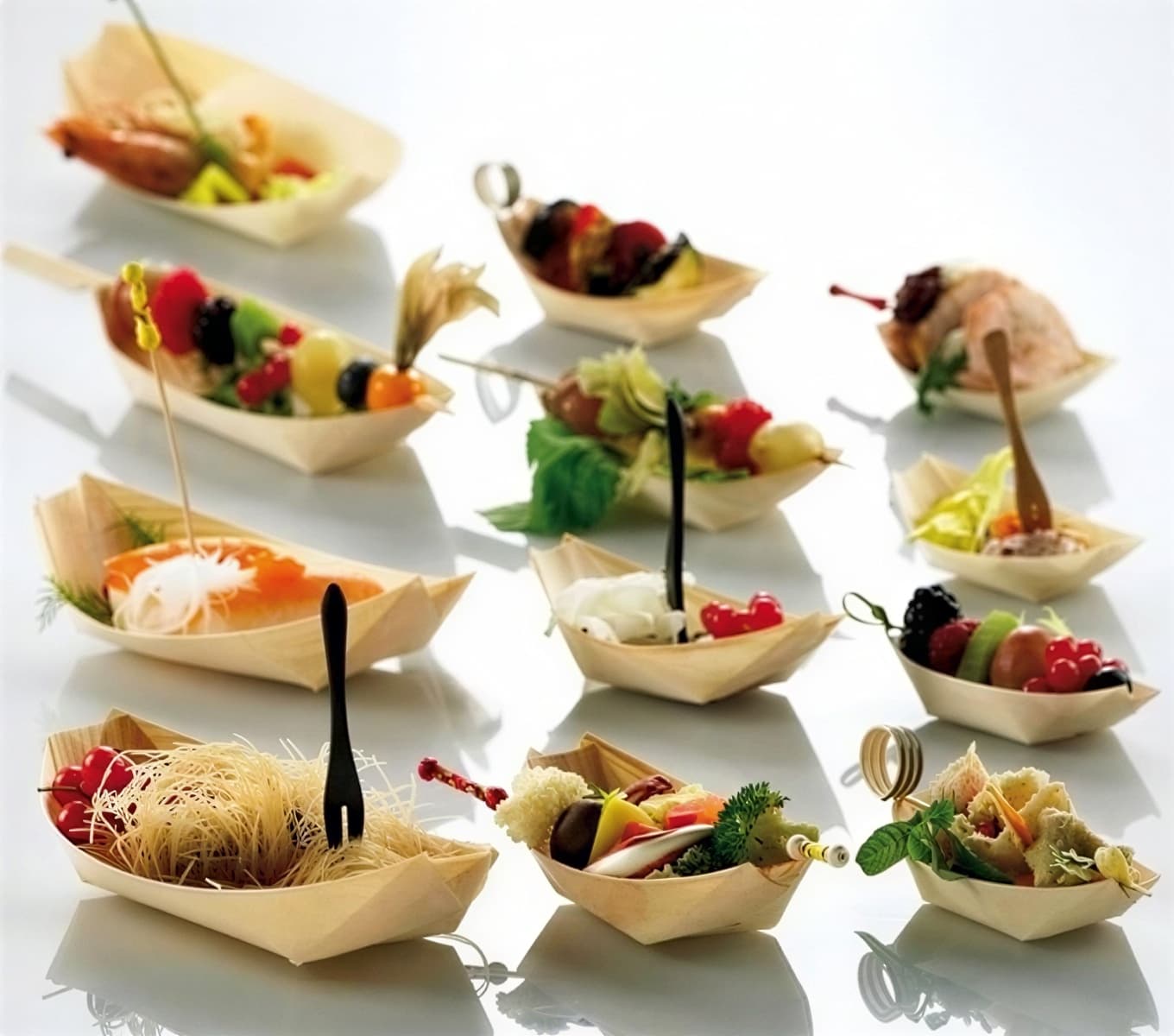 مركب الخيزران 14 سم - 100 قطعة