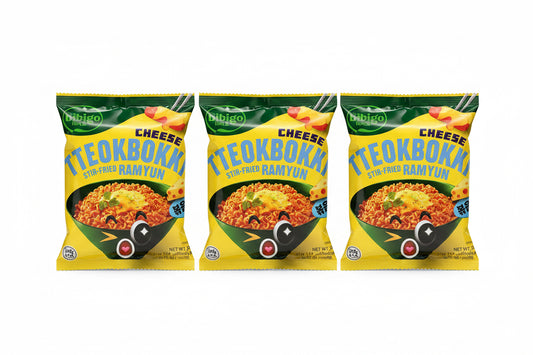 3 Bebejo Korean Fried Ramyon Tukbuki Cheese Flavor 3 x 127g