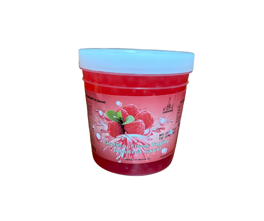 Delicious Raspberry Popping Boba Pearls made with Real Fruit Sauce 1.3 KG