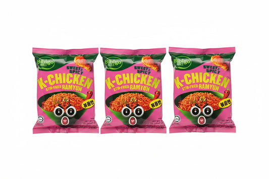3 Bebejo Korean sweet and spicy Ramyon chicken Flavor - 3 x 122g
