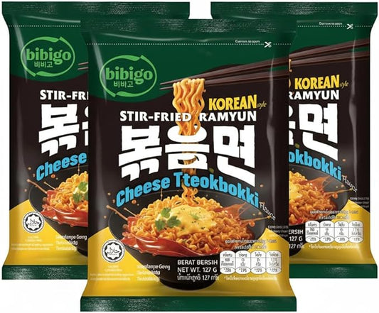 Bebejo Korean Fried Ramyon Tukbuki Cheese Flavor 3 x 127g - 127g