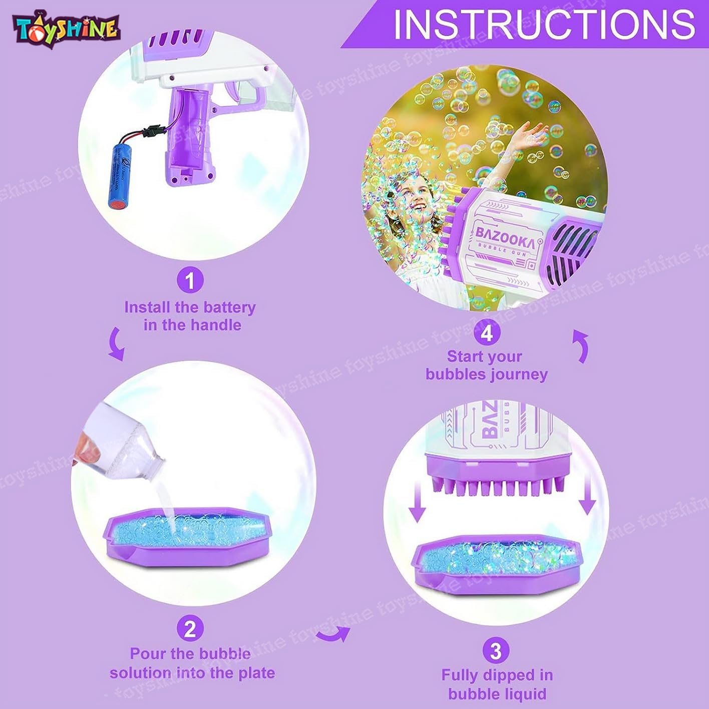 space rocket bubble gun