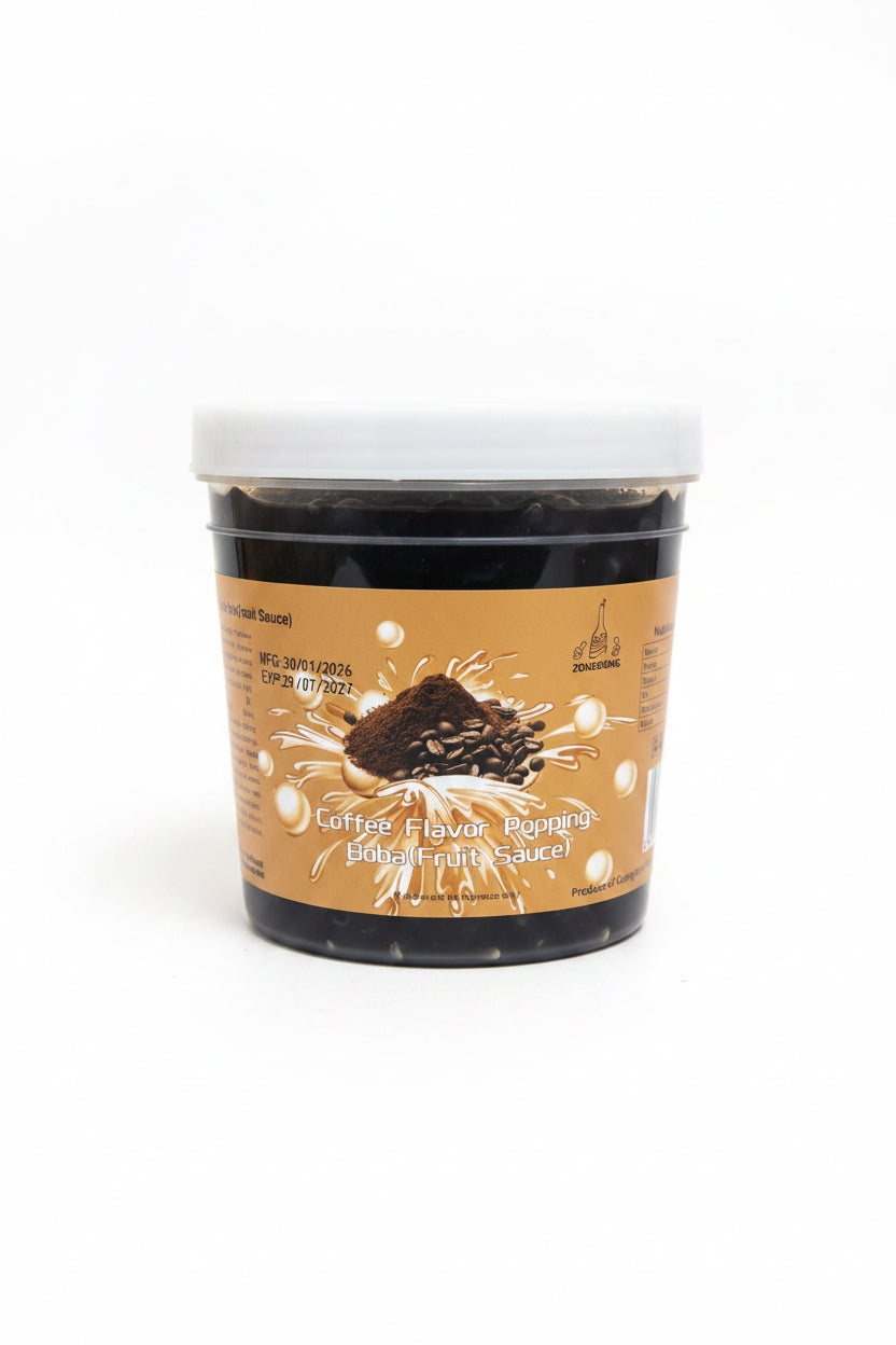 Delicious Coffee Popping Boba Pearls made with Real Fruit Sauce 1.3 KG