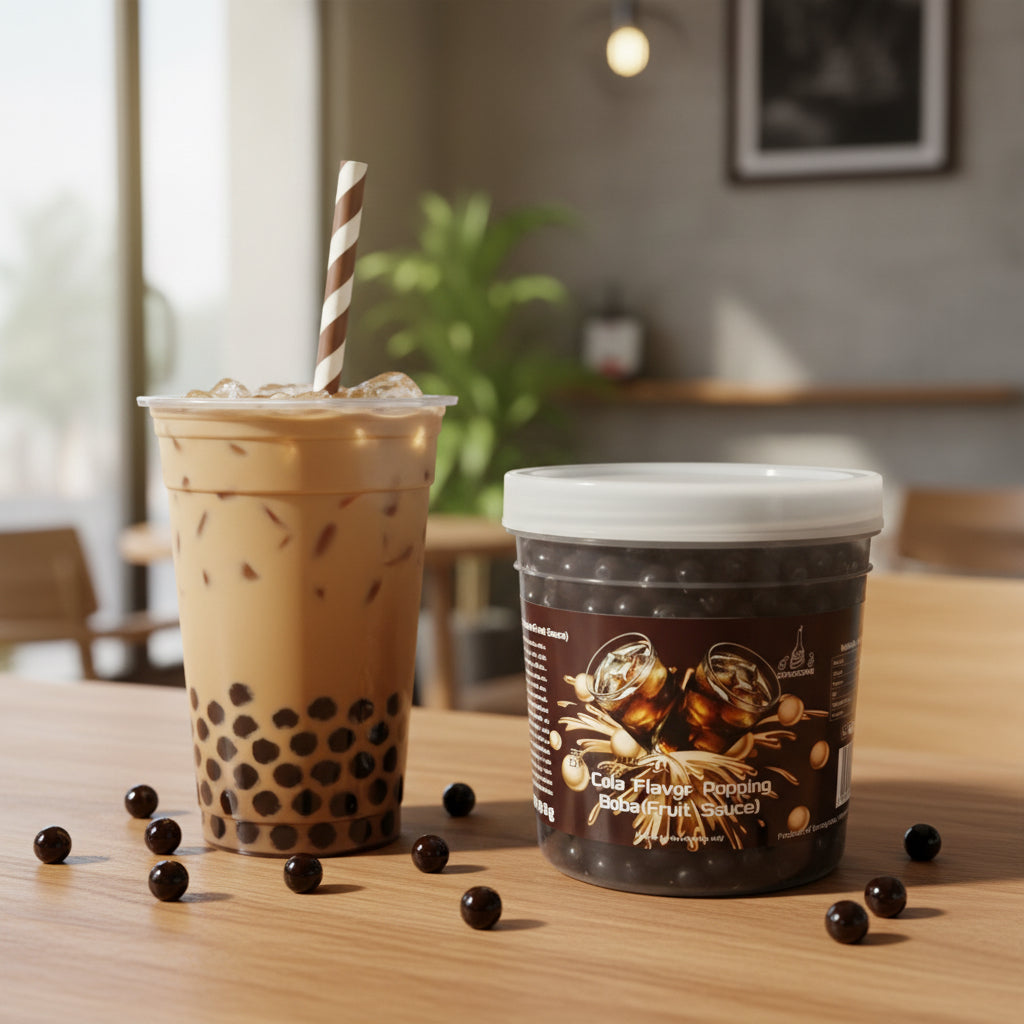 Delicious Cola Popping Boba Pearls made with Real Fruit Sauce 1.3 KG