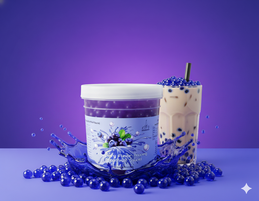 Delicious Blueberry Popping Boba Pearls made with Real Fruit Sauce 1.3 KG