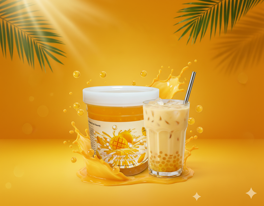 Delicious Mango Popping Boba Pearls made with Real Fruit Sauce 1.3 KG