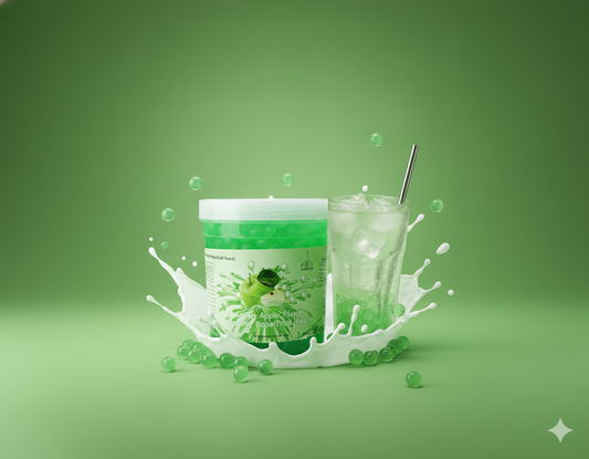 Delicious Green Apple Popping Boba Pearls made with Real Fruit Sauce 1.3 KG