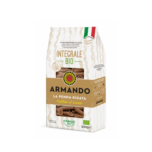 PENNA RIGATA INTEGRALE BIO - ORGANIC WHOLE WHEAT - 500gm