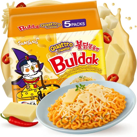 SAMYANG [ 5 PACKS ] Hot Chicken Ramen Quattro Cheese Noodles 145g