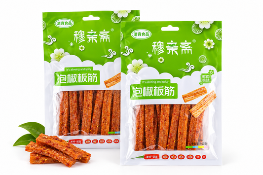 Latiao Pickled Pepper Spicy Gluten Strips - 100 gm
