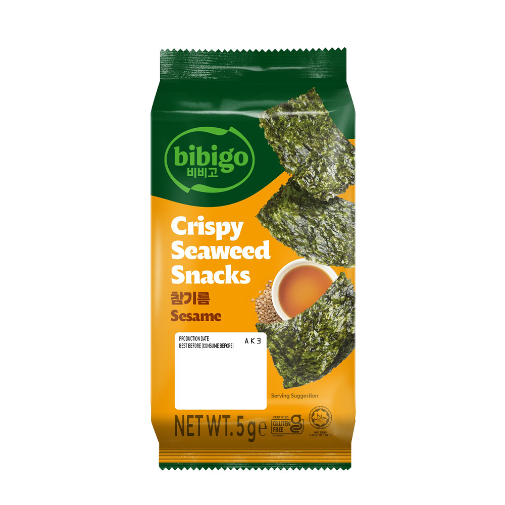 Bibigo Crispy Seaweed Snacks Original Flavor - 5 gm